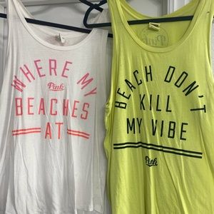 Victoria Secrets tank tops.